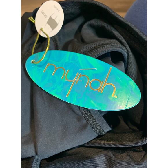 Mynah Swim Skirt Black Mid Rise Tummy Panel Plus Women's 20w NEW - Picture 6 of 6